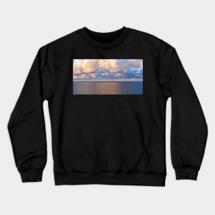 Moody sky over container ships Crewneck Sweatshirt